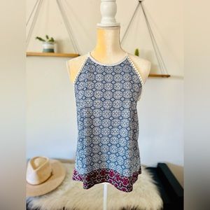 Multi color racer back top